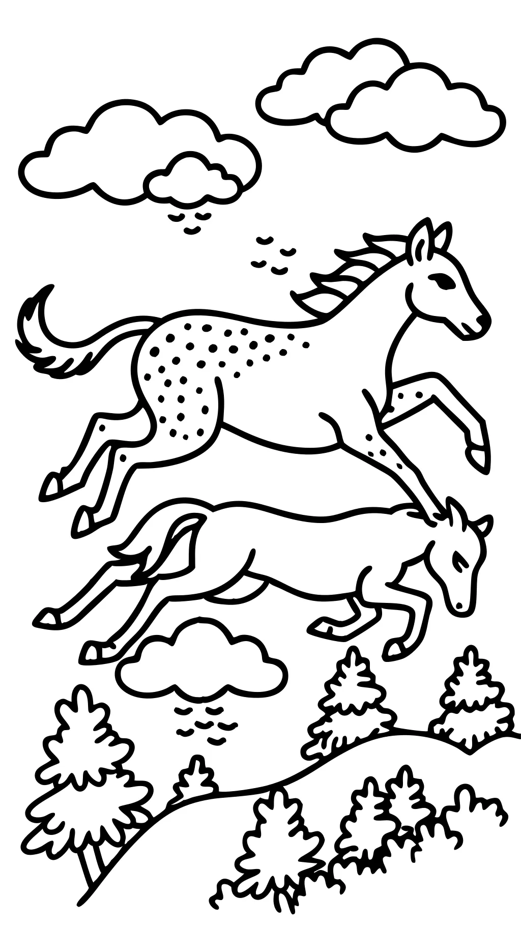 coloring pages running